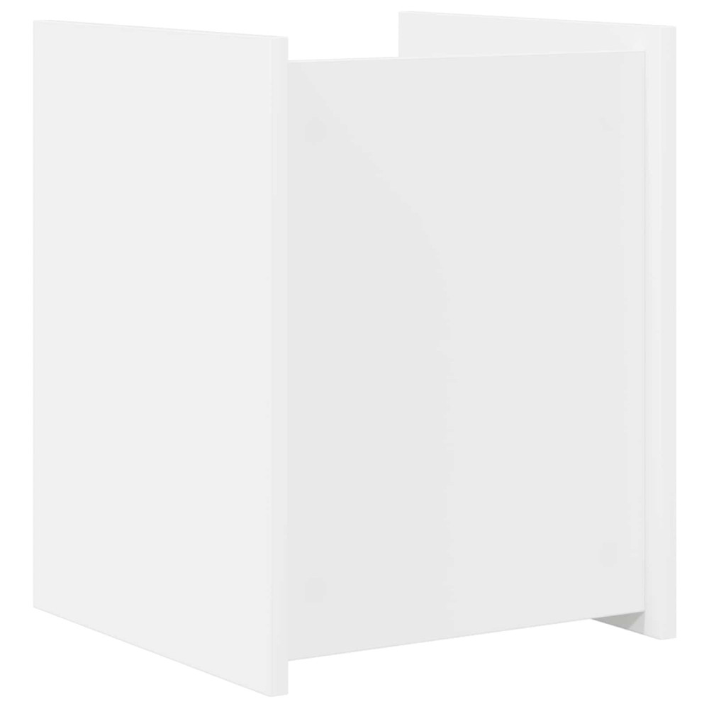 Produktbild för Tidningshylla med hylla Vit 35 x 35 x 45 cm Konstruerat trä