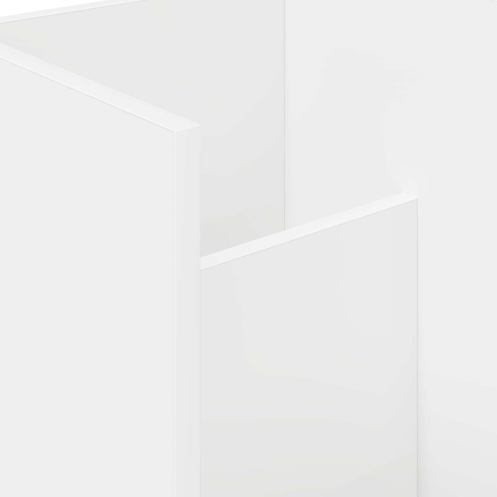 Produktbild för Tidningshylla med hylla Vit 35 x 35 x 45 cm Konstruerat trä