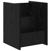 Produktbild för Tidningshylla Svart Ek 35 x 35 x 45 cm Konstruerat trä