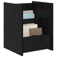 Produktbild för Tidningshylla Svart Ek 35 x 35 x 45 cm Konstruerat trä