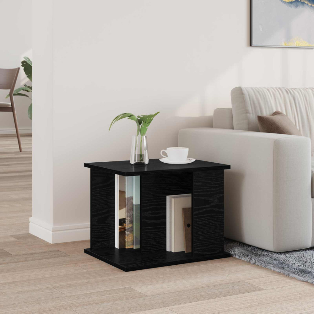 Produktbild för Tidningshylla Svart Ek 35 x 35 x 45 cm Konstruerat trä