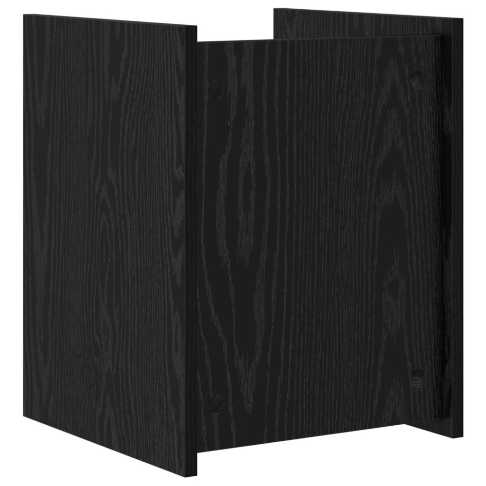Produktbild för Tidningshylla Svart Ek 35 x 35 x 45 cm Konstruerat trä