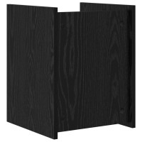 Produktbild för Tidningshylla Svart Ek 35 x 35 x 45 cm Konstruerat trä