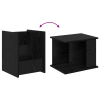 Produktbild för Tidningshylla Svart Ek 35 x 35 x 45 cm Konstruerat trä