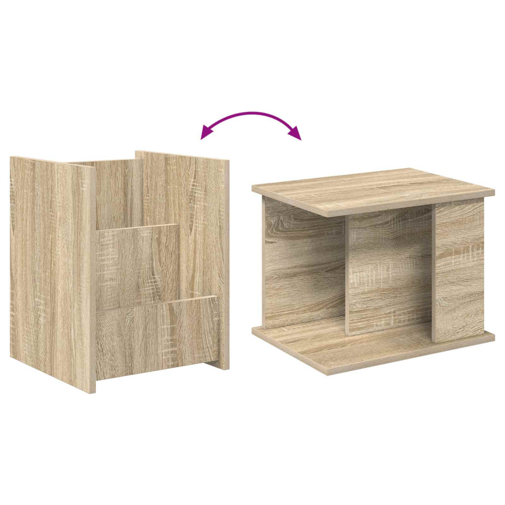 Produktbild för Tidningshylla Sonoma-ek 35 x 35 x 45 cm Konstruerat trä