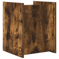 Produktbild för Tidningshylla med hylla Rökt ek 35 x 35 x 45 cm Konstruerat trä