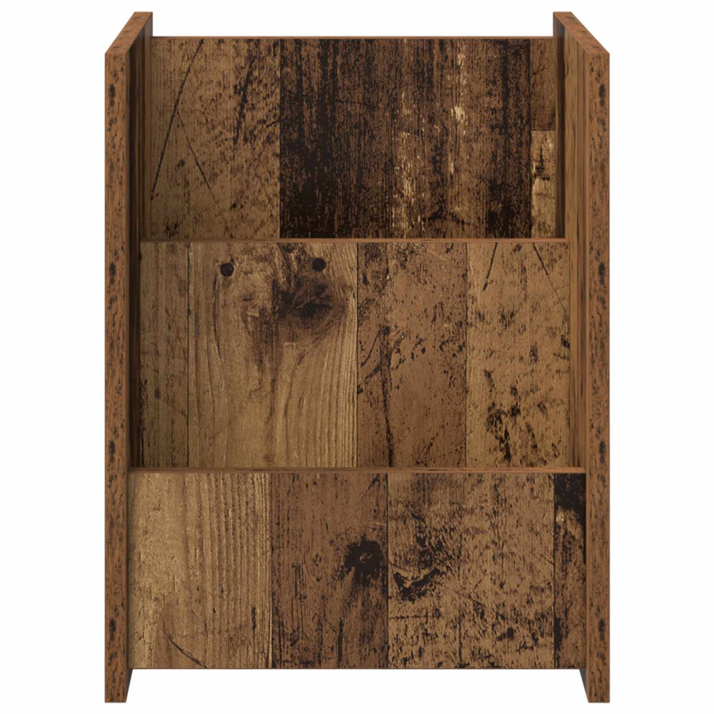 Produktbild för Tidningshylla Gammalt trä 35 x 35 x 45 cm Konstruerat trä