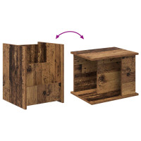 Produktbild för Tidningshylla Gammalt trä 35 x 35 x 45 cm Konstruerat trä