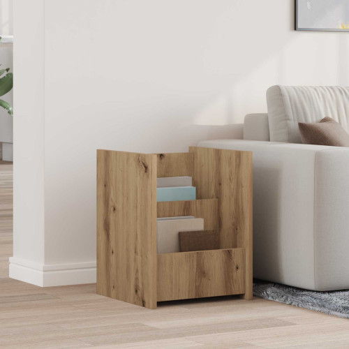 vidaXL Tidningshylla Artisan Ek 35 x 35 x 45 cm Konstruerat trä