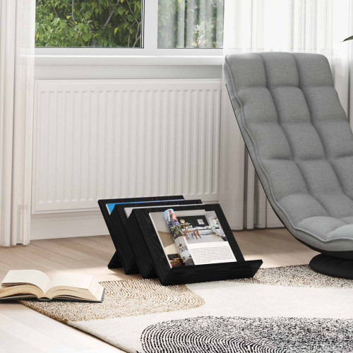 vidaXL Tidningshylla Svart Ek 53 x 40 x 28,5 cm Konstruerat trä