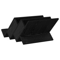 Produktbild för Tidningshylla Svart Ek 53 x 40 x 28,5 cm Konstruerat trä