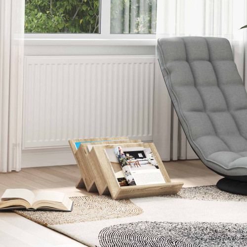 vidaXL Tidningshylla Sonoma-ek 53 x 40 x 28,5 cm Konstruerat trä