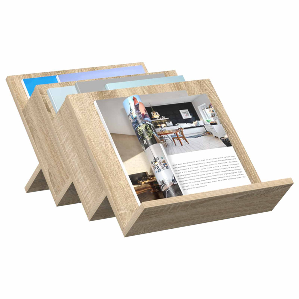 Produktbild för Tidningshylla Sonoma-ek 53 x 40 x 28,5 cm Konstruerat trä