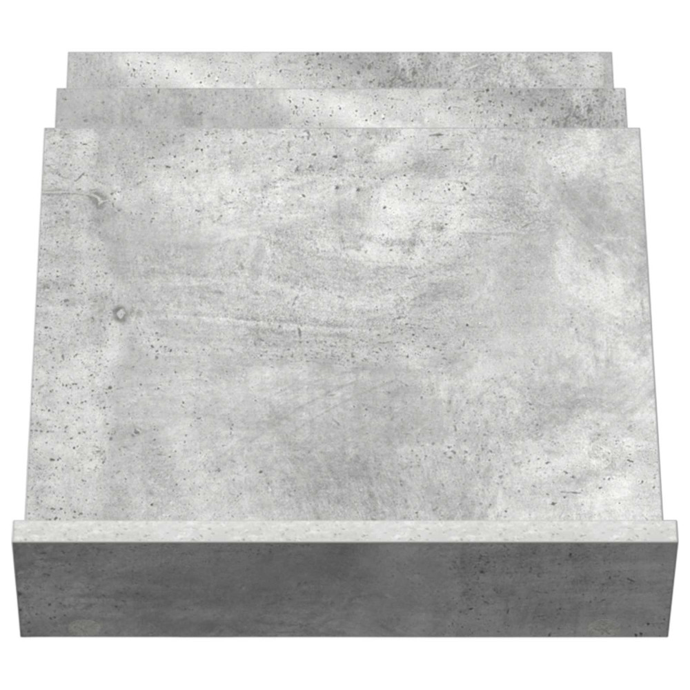 Produktbild för Tidningshylla Betonggrå 53 x 40 x 28,5 cm Konstruerat trä