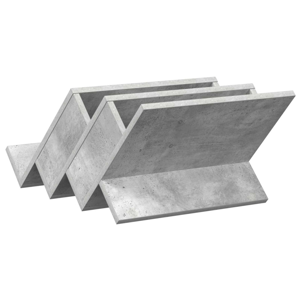 Produktbild för Tidningshylla Betonggrå 53 x 40 x 28,5 cm Konstruerat trä