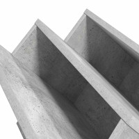 Produktbild för Tidningshylla Betonggrå 53 x 40 x 28,5 cm Konstruerat trä