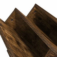 Produktbild för Tidningshylla Rökt ek 53 x 40 x 28,5 cm Konstruerat trä
