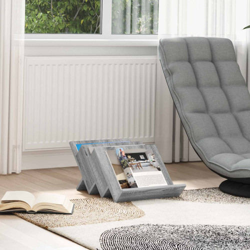 vidaXL Tidningshylla Grå Sonoma 53 x 40 x 28,5 cm Konstruerat trä