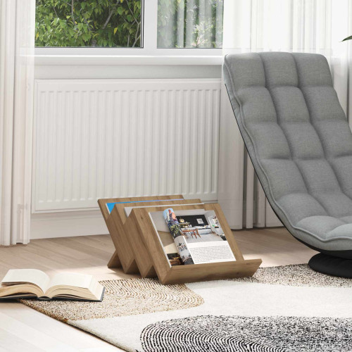 vidaXL Tidningshylla Artisan Ek 53 x 40 x 28,5 cm Konstruerat trä