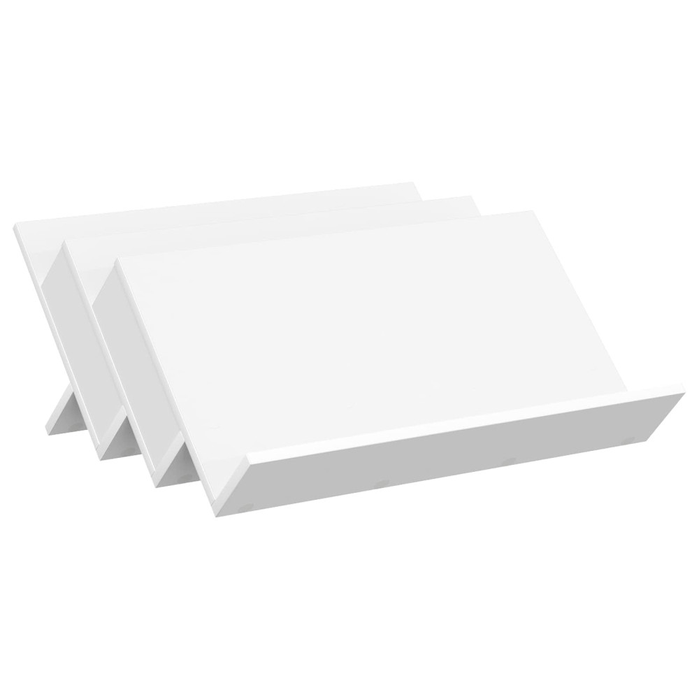 Produktbild för Tidningshylla med hylla Vit 65 x 53 x 28,5 cm Konstruerat trä