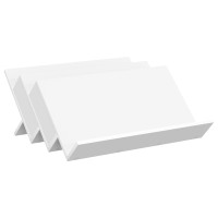 Produktbild för Tidningshylla med hylla Vit 65 x 53 x 28,5 cm Konstruerat trä