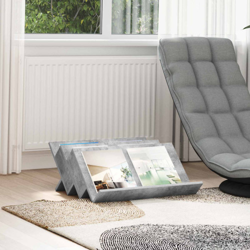 vidaXL Tidningshylla Betonggrå 65 x 53 x 28,5 cm Konstruerat trä