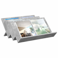 Produktbild för Tidningshylla Betonggrå 65 x 53 x 28,5 cm Konstruerat trä