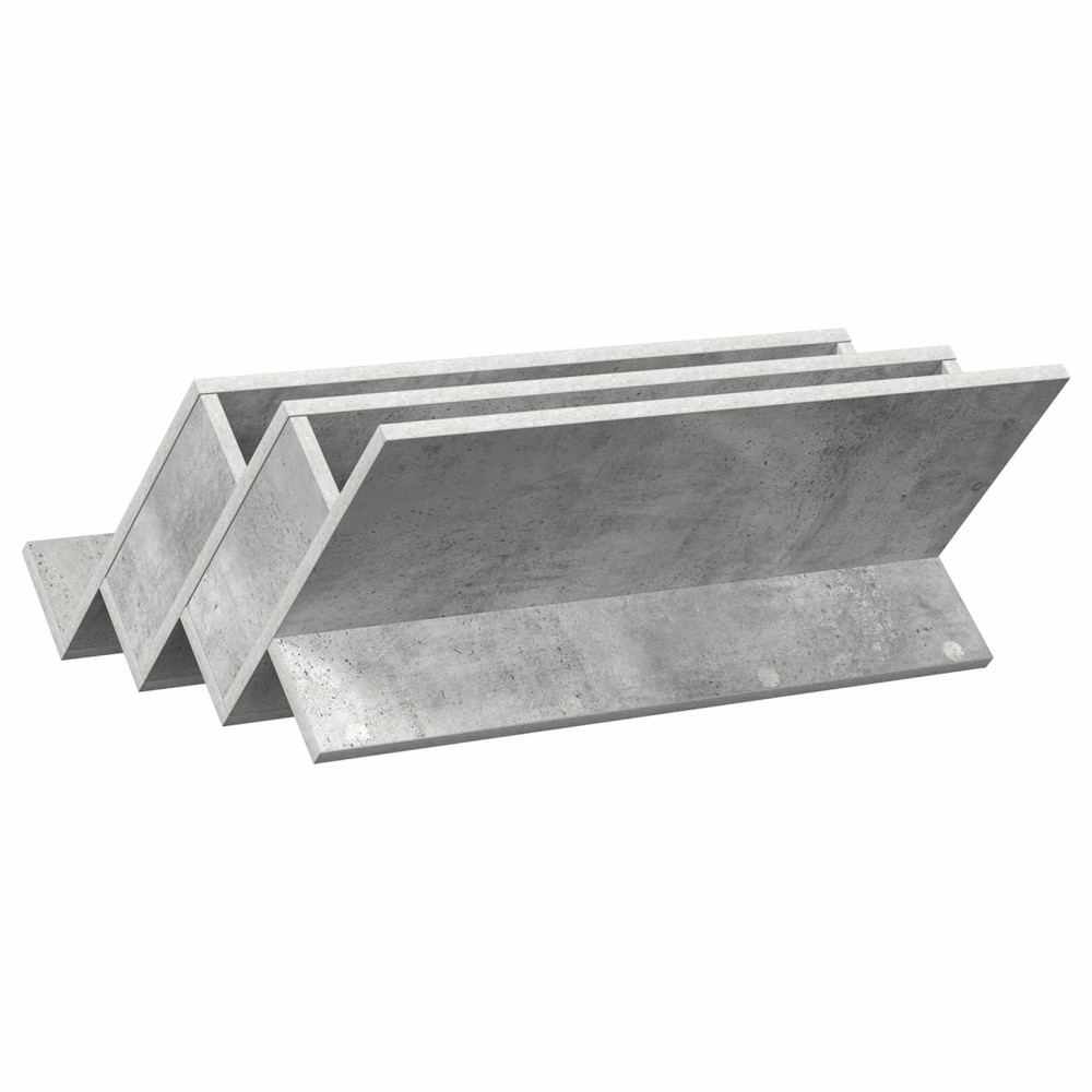 Produktbild för Tidningshylla Betonggrå 65 x 53 x 28,5 cm Konstruerat trä