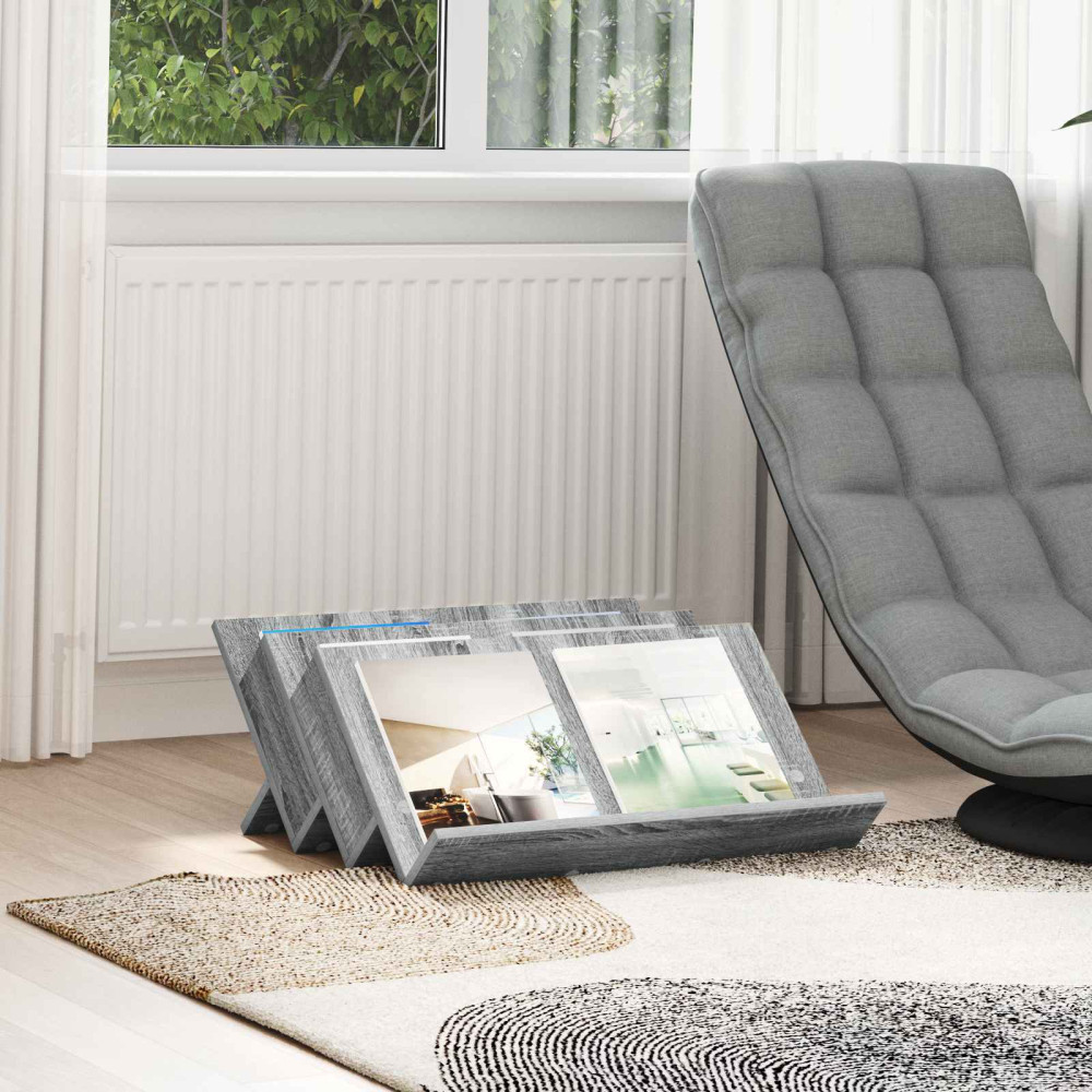 Produktbild för Tidningshylla Grå Sonoma 65 x 53 x 28,5 cm Konstruerat trä