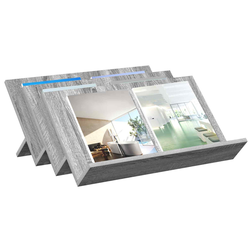 Produktbild för Tidningshylla Grå Sonoma 65 x 53 x 28,5 cm Konstruerat trä