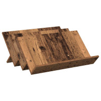 Produktbild för Tidningshylla Gammalt trä 65 x 53 x 28,5 cm Konstruerat trä