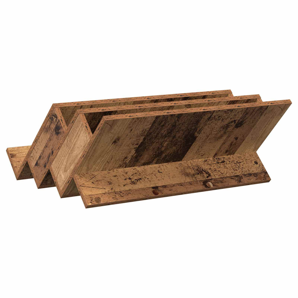 Produktbild för Tidningshylla Gammalt trä 65 x 53 x 28,5 cm Konstruerat trä