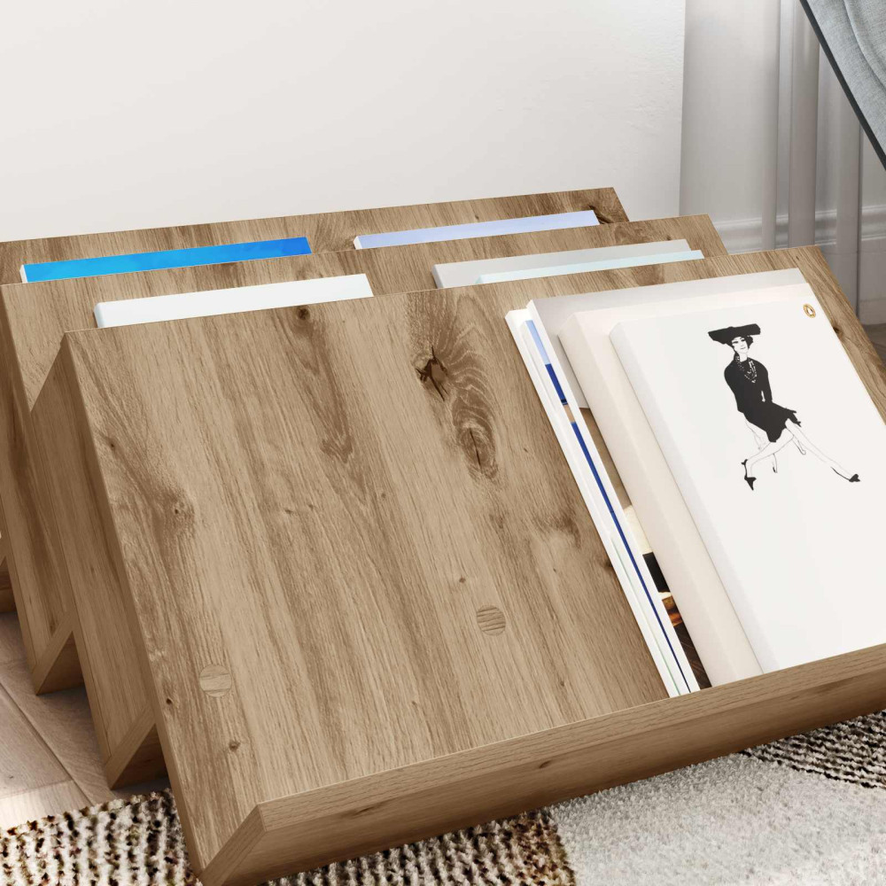 Produktbild för Tidningshylla Artisan Ek 65 x 53 x 28,5 cm Konstruerat trä