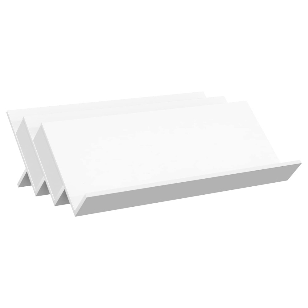 Produktbild för Tidningshylla med hylla Vit 90 x 53 x 28,5 cm Konstruerat trä