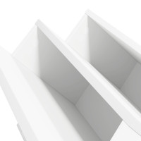 Produktbild för Tidningshylla med hylla Vit 90 x 53 x 28,5 cm Konstruerat trä