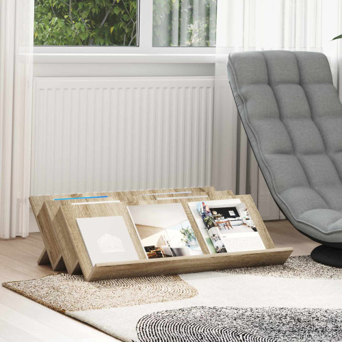 vidaXL Tidningshylla Sonoma-ek 90 x 53 x 28,5 cm Konstruerat trä