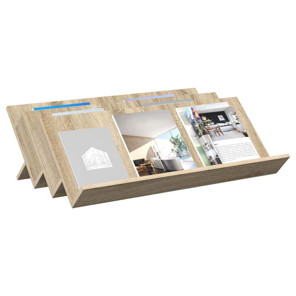 Produktbild för Tidningshylla Sonoma-ek 90 x 53 x 28,5 cm Konstruerat trä