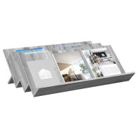 Produktbild för Tidningshylla Grå Sonoma 90 x 53 x 28,5 cm Konstruerat trä