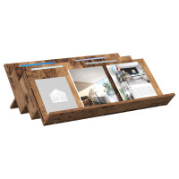Produktbild för Tidningshylla Gammalt trä 90 x 53 x 28,5 cm Konstruerat trä