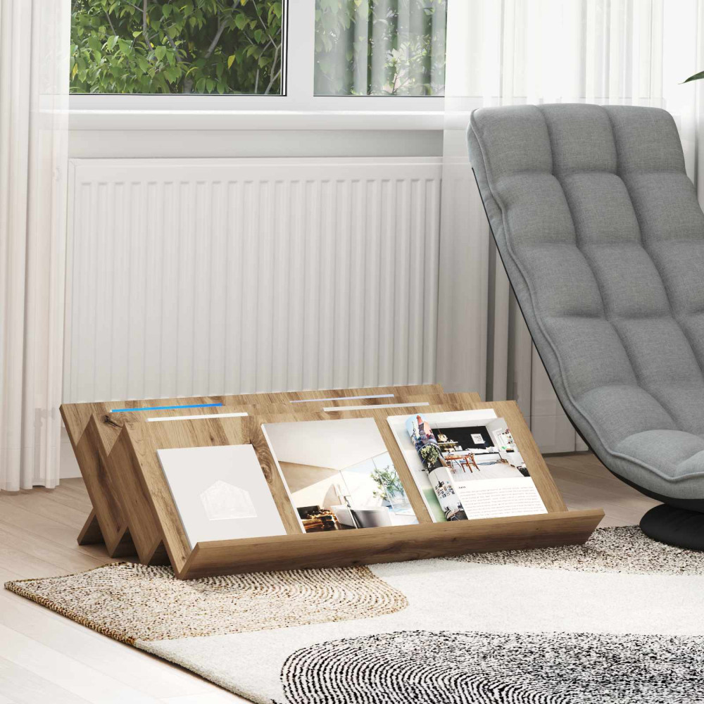 Produktbild för Tidningshylla Artisan Ek 90 x 53 x 28,5 cm Konstruerat trä