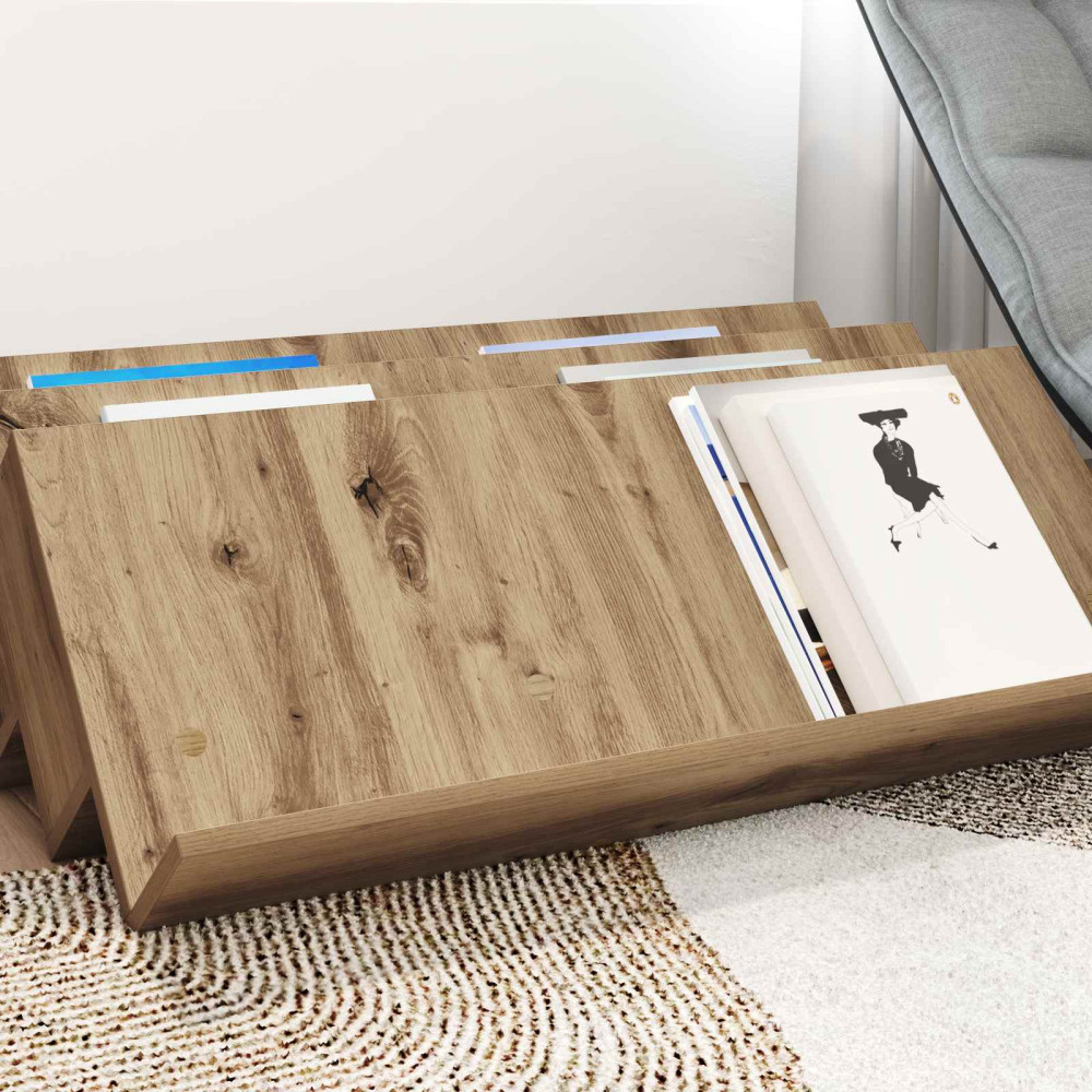 Produktbild för Tidningshylla Artisan Ek 90 x 53 x 28,5 cm Konstruerat trä