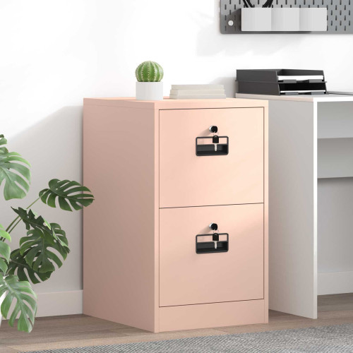 vidaXL Arkivkåp med låda Rosa 44 x 50 x 74,5 cm Kallvalsat Stål