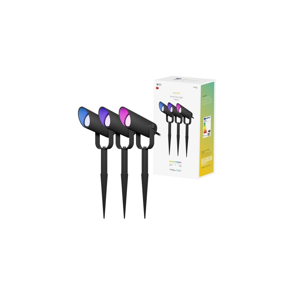 Produktbild för Hombli HBSK-0100, Smart spotlight, Bluetooth, Svart, Gjuten...