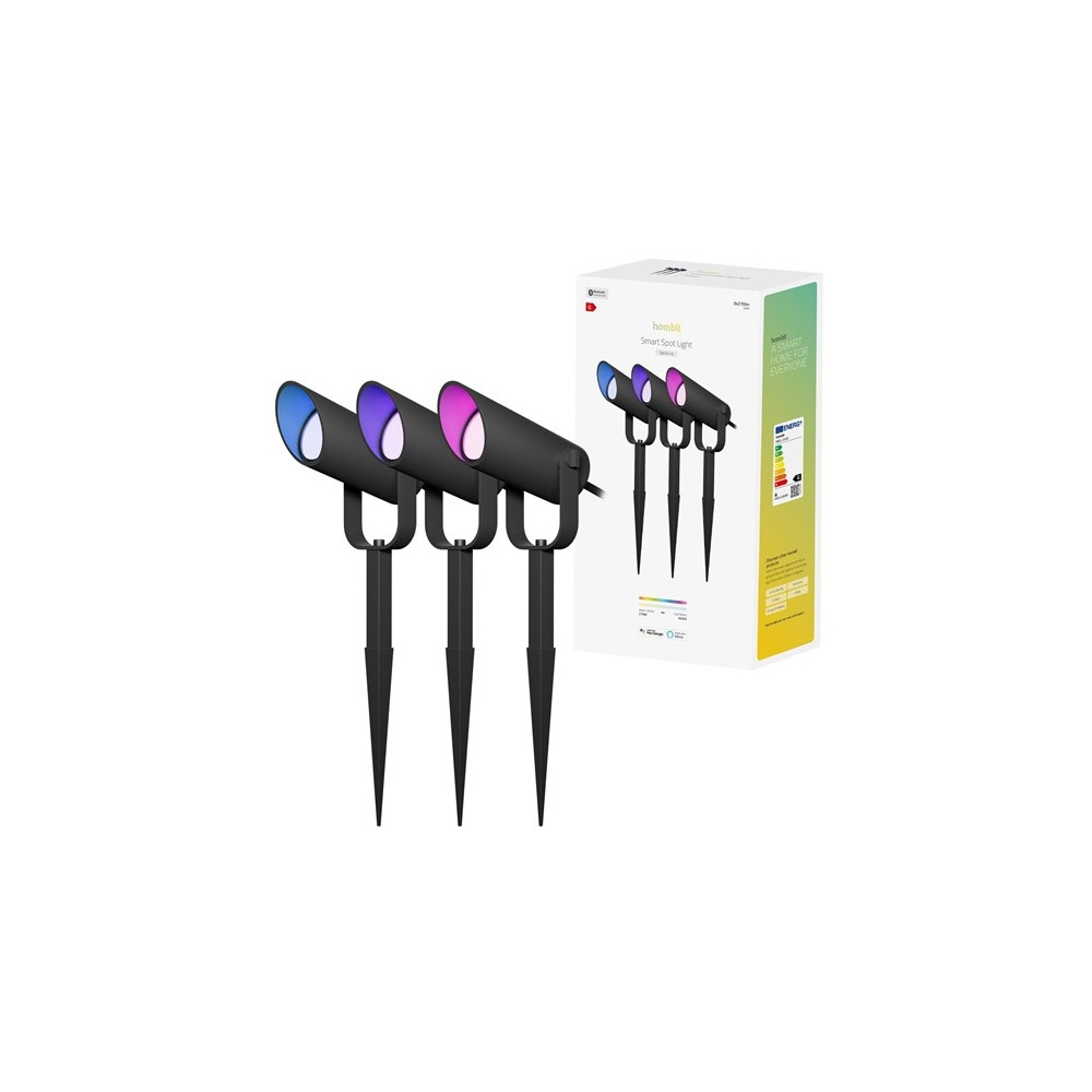 Produktbild för Hombli HBSK-0100, Smart spotlight, Bluetooth, Svart, Gjuten...