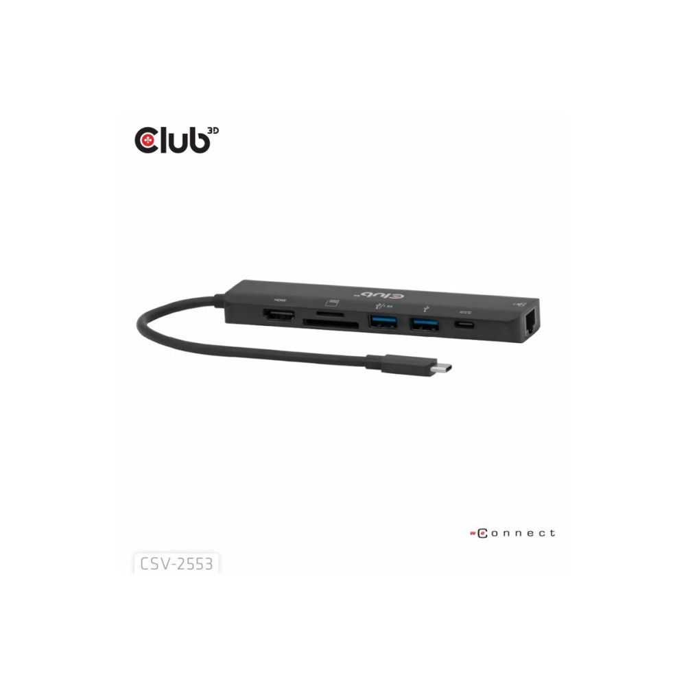 Produktbild för Club 3D - dockningsstation - USB-C - HDMI - 1GbE