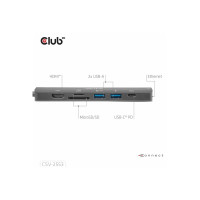 Produktbild för Club 3D - dockningsstation - USB-C - HDMI - 1GbE