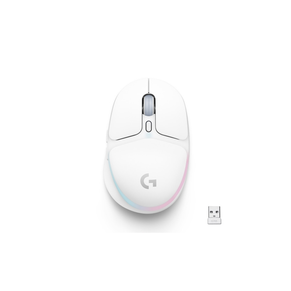 Produktbild för Logitech G G705 - mus - små händer - Bluetooth - vit