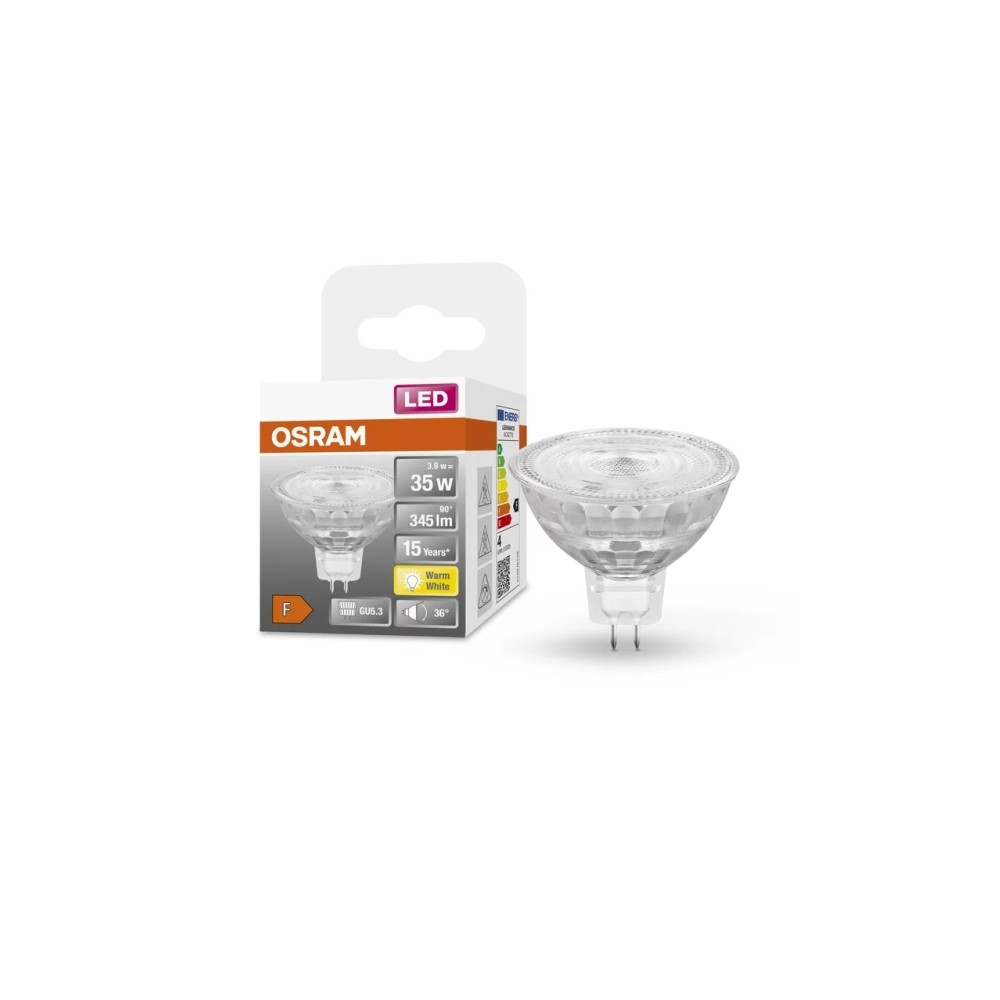 Produktbild för OSRAM LED STAR - LED-spotlight - form: MR16 - GU5.3 - 3.8 W - varmt vitt ljus - 2700 K