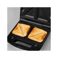 Produktbild för SEVERIN SA 2968 - smörgåsgrill/våffeljärn/grill - svart/krom