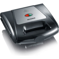 Produktbild för SEVERIN SA 2968 - smörgåsgrill/våffeljärn/grill - svart/krom